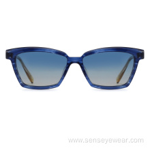 Custom Logo Vintage Bevel Acetate Polarized Sunglasses